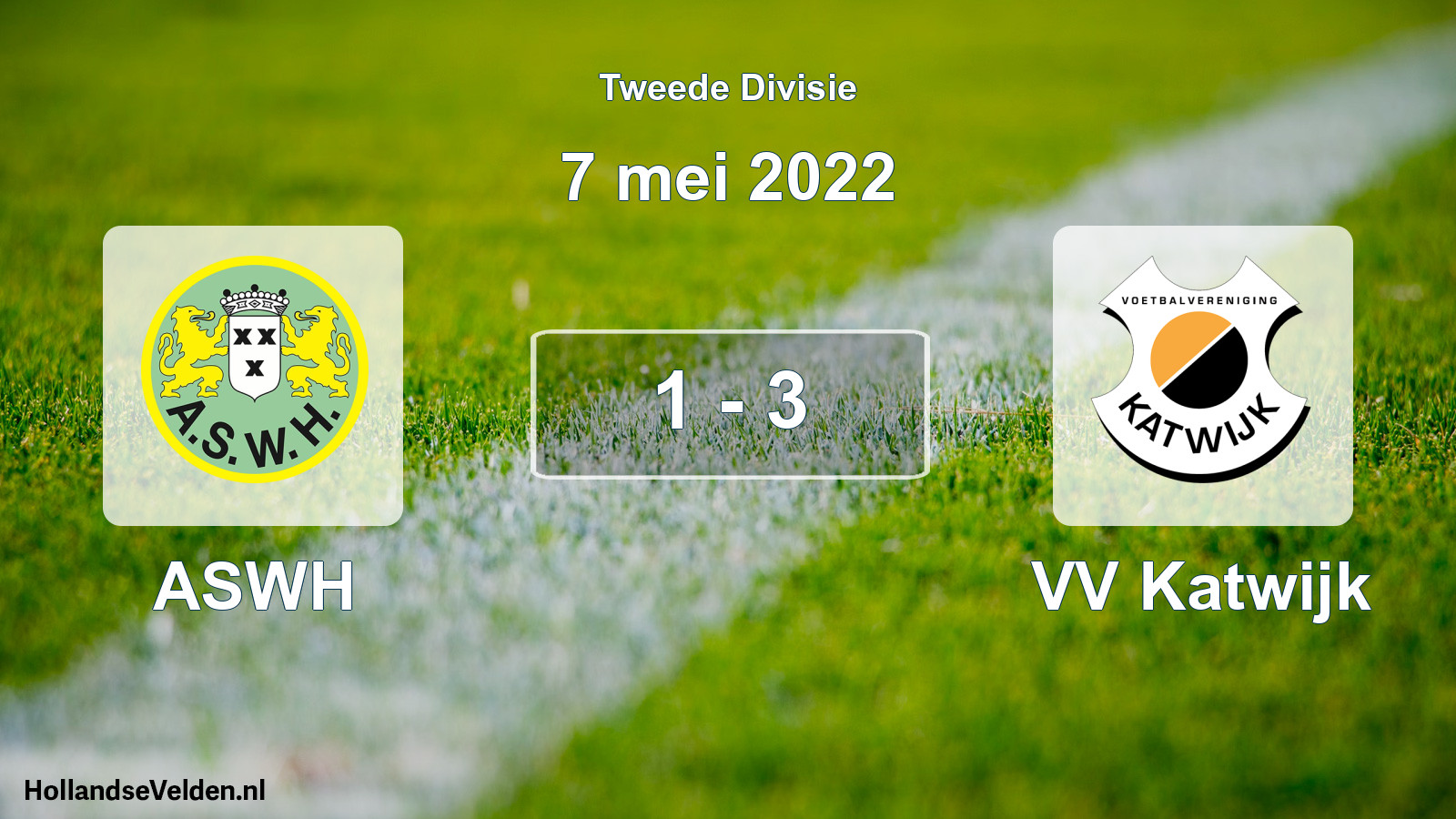 Total number of matches played: ASWH - VV Katwijk 1 - 3 (7 May 2022)