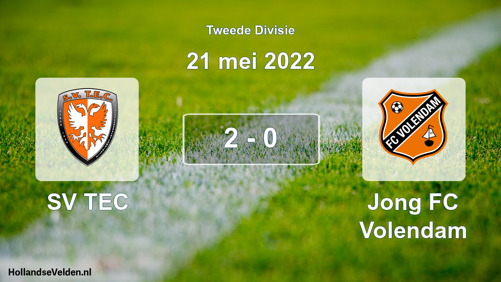 Total number of matches played: SV TEC - Jong FC Volendam 2 - 0 (21 May 2022)