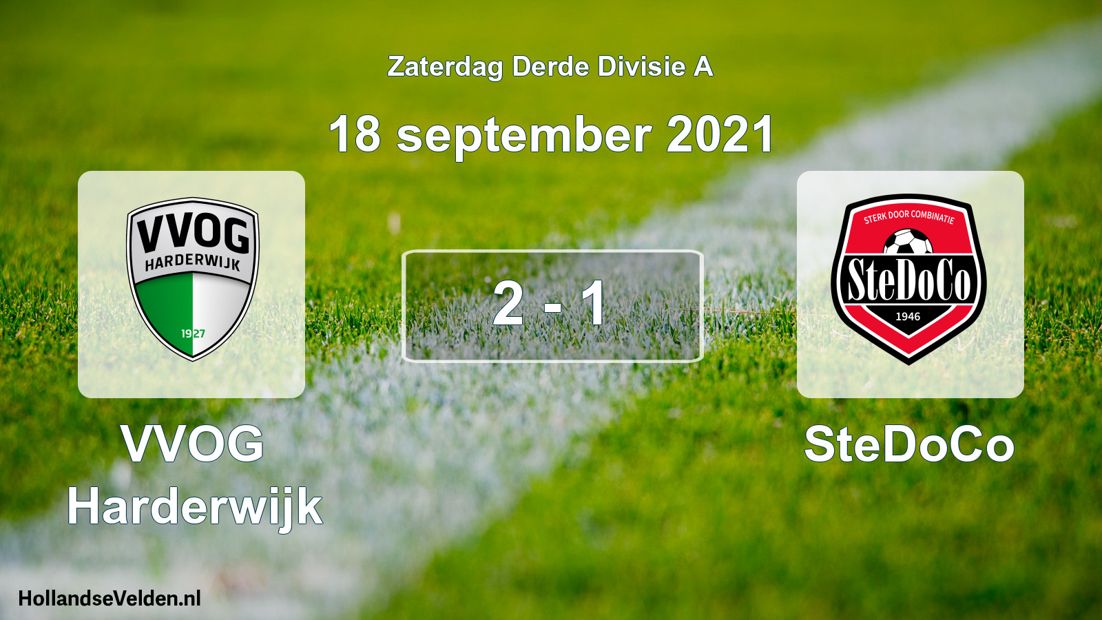 Total number of matches played: VVOG Harderwijk - SteDoCo 2 - 1 (18 September 2021)