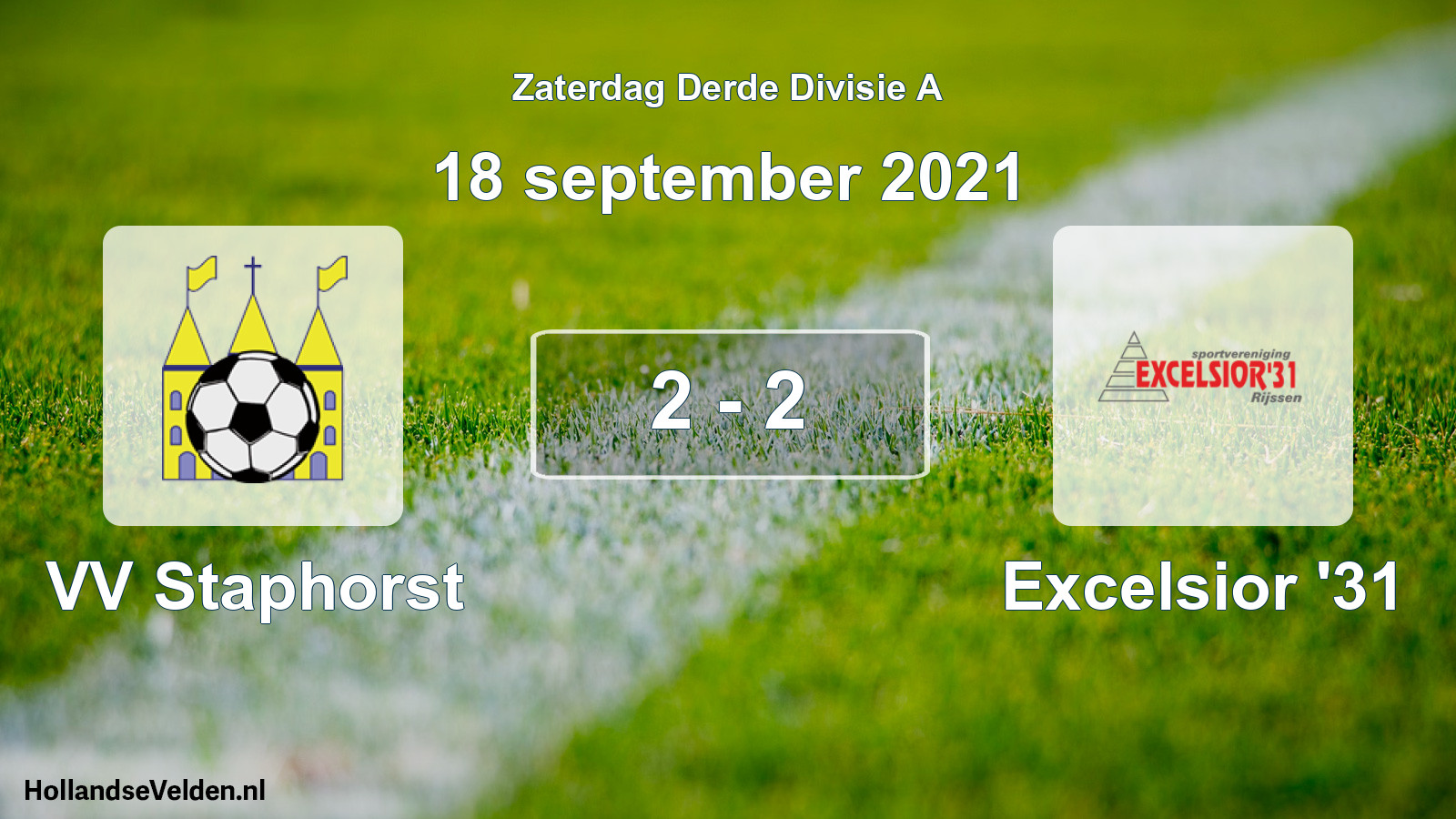 Total number of matches played: VV Staphorst - Excelsior '31 2 - 2 (18 September 2021)