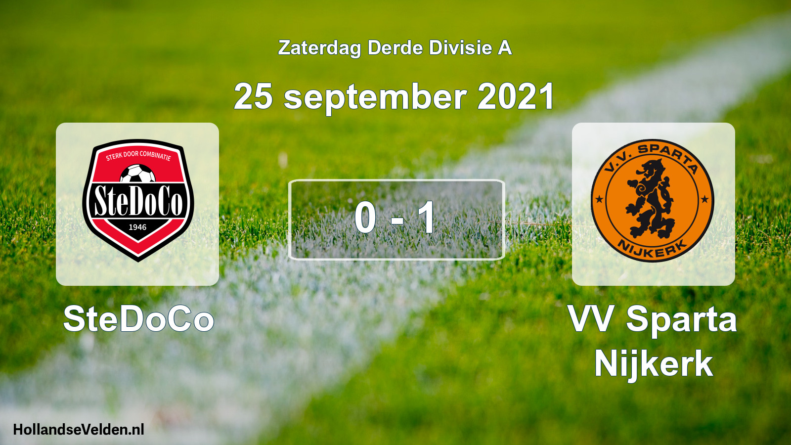 Total number of matches played: SteDoCo - VV Sparta Nijkerk 0 - 1 (25 September 2021)