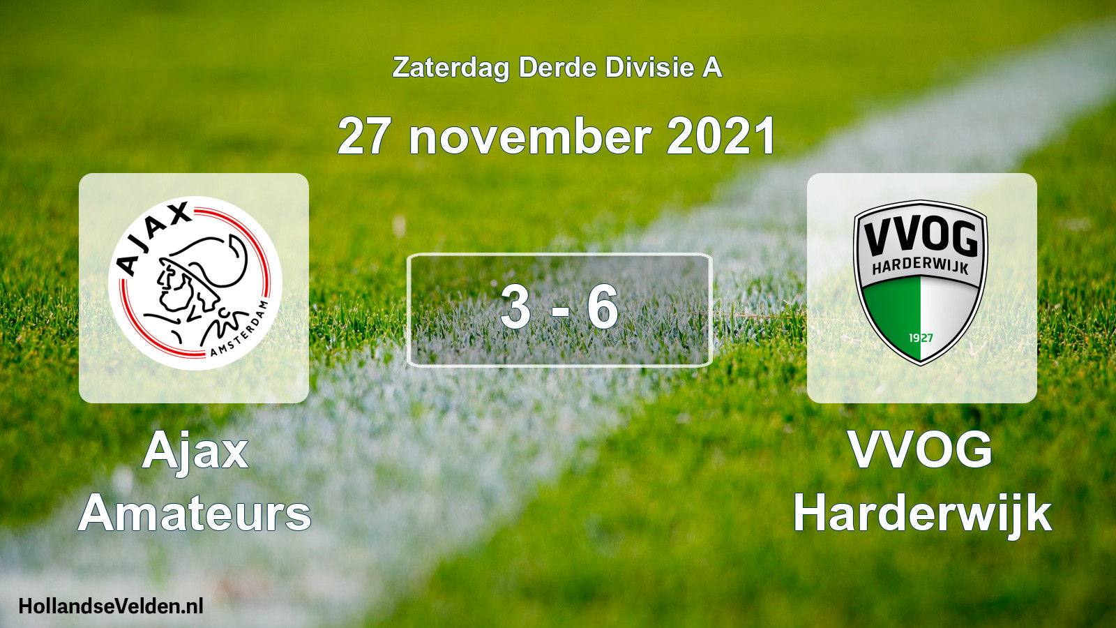 Total number of matches played: Ajax Amateurs - VVOG Harderwijk 3 - 6 (27 November 2021)