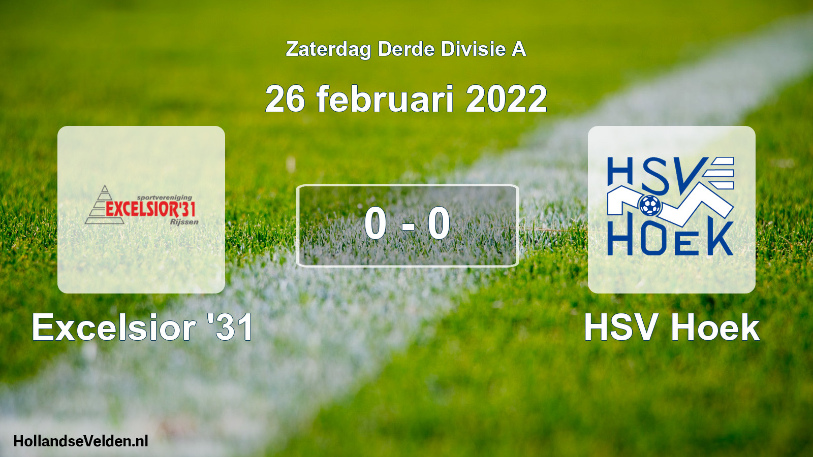 Total number of matches played: Excelsior '31 - HSV Hoek 0 - 0 (26 February 2022)