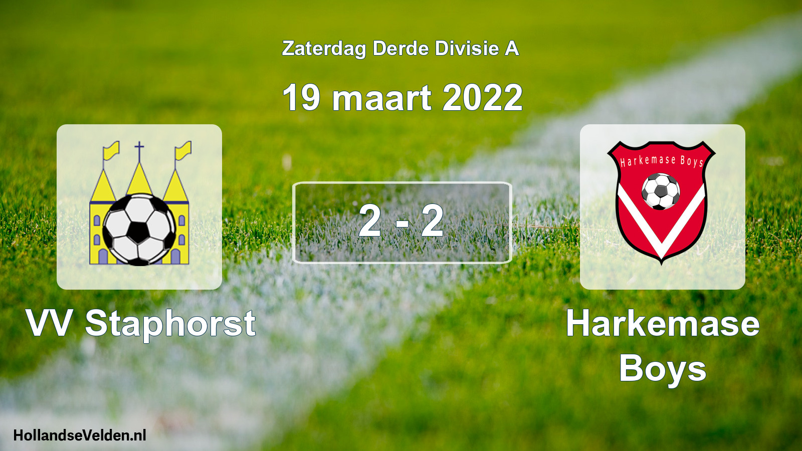 Total number of matches played: VV Staphorst - Harkemase Boys 2 - 2 (19 March 2022)