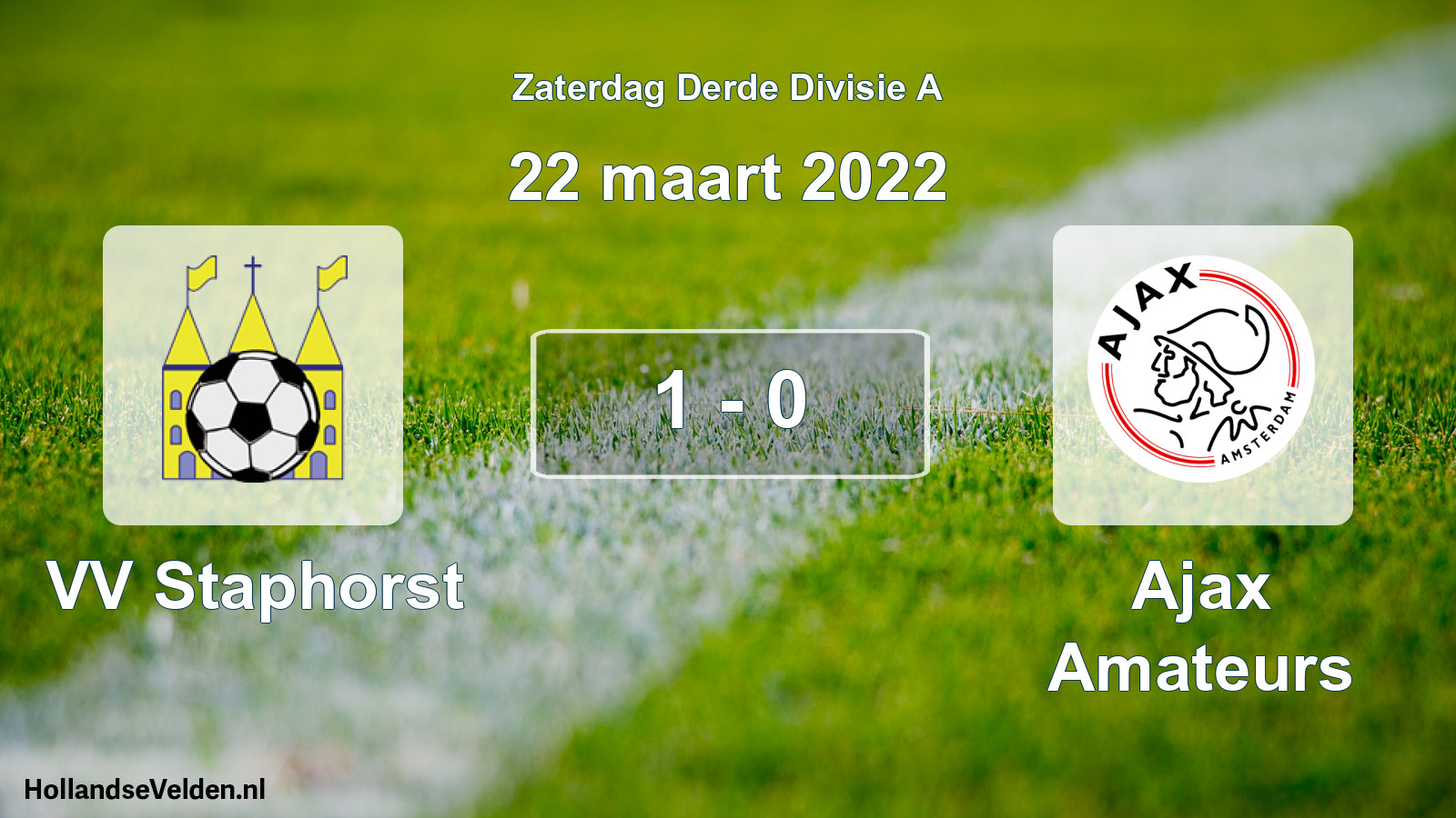 Total number of matches played: VV Staphorst - Ajax Amateurs 1 - 0 (22 March 2022)