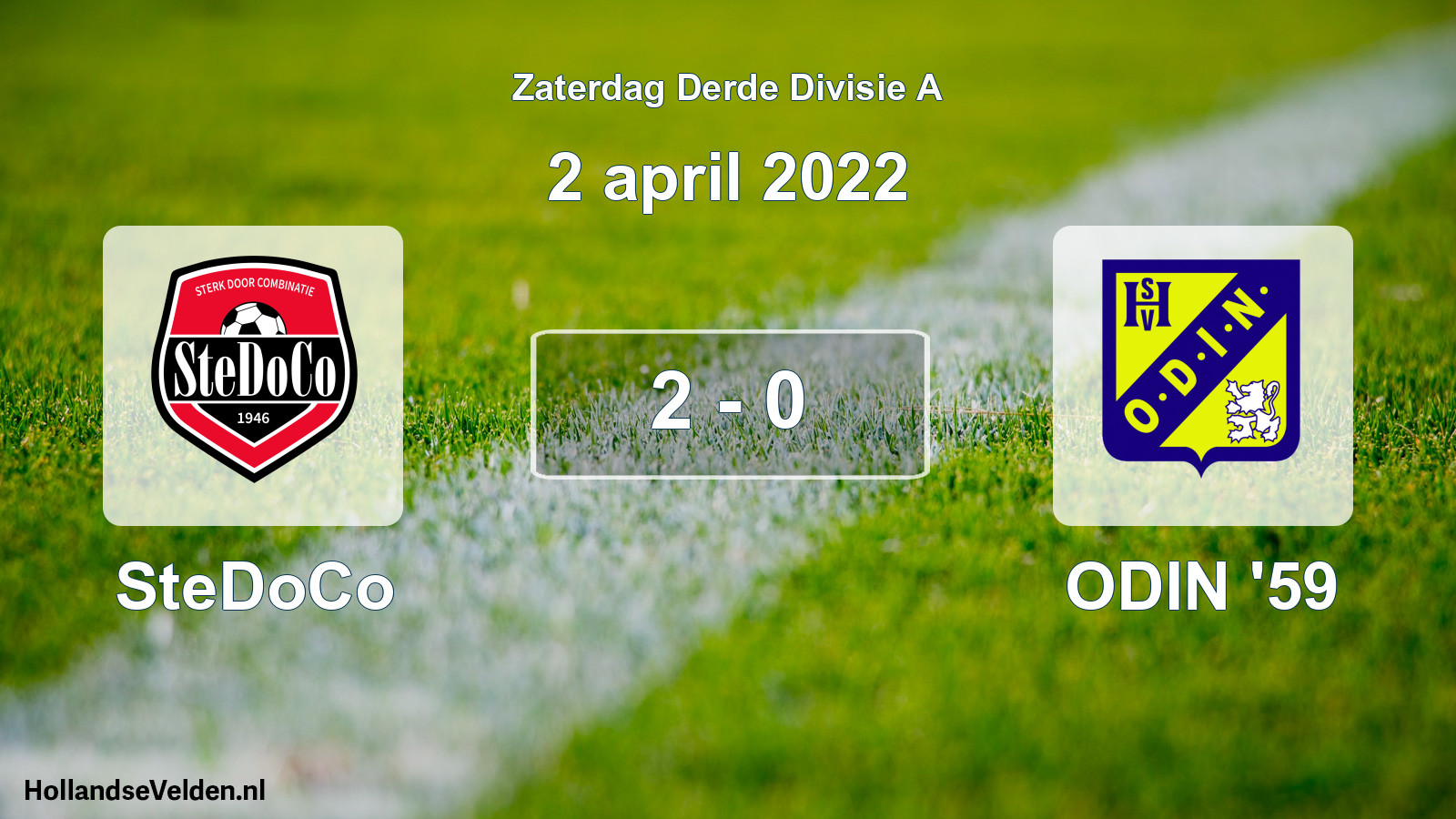 Total number of matches played: SteDoCo - ODIN '59 2 - 0 (2 April 2022)
