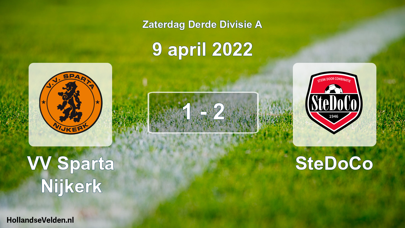 Total number of matches played: VV Sparta Nijkerk - SteDoCo 1 - 2 (9 April 2022)