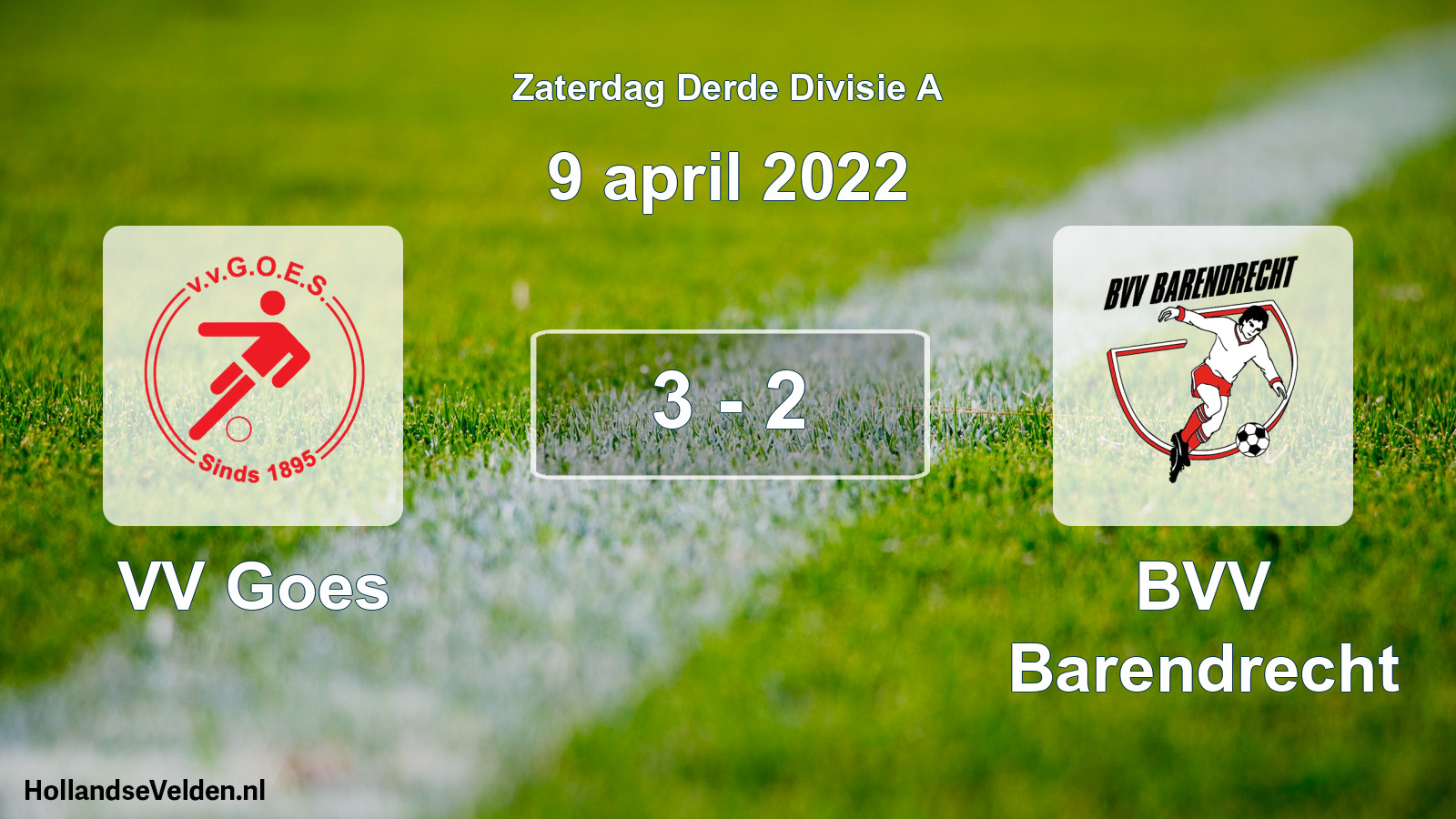Total number of matches played: VV Goes - BVV Barendrecht 3 - 2 (9 April 2022)
