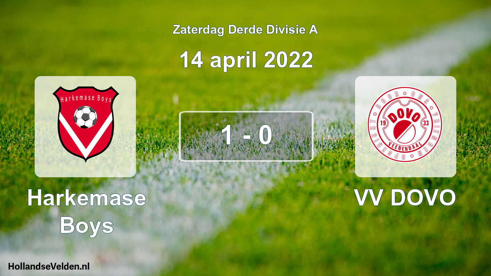 Total number of matches played: Harkemase Boys - VV DOVO 1 - 0 (14 April 2022)