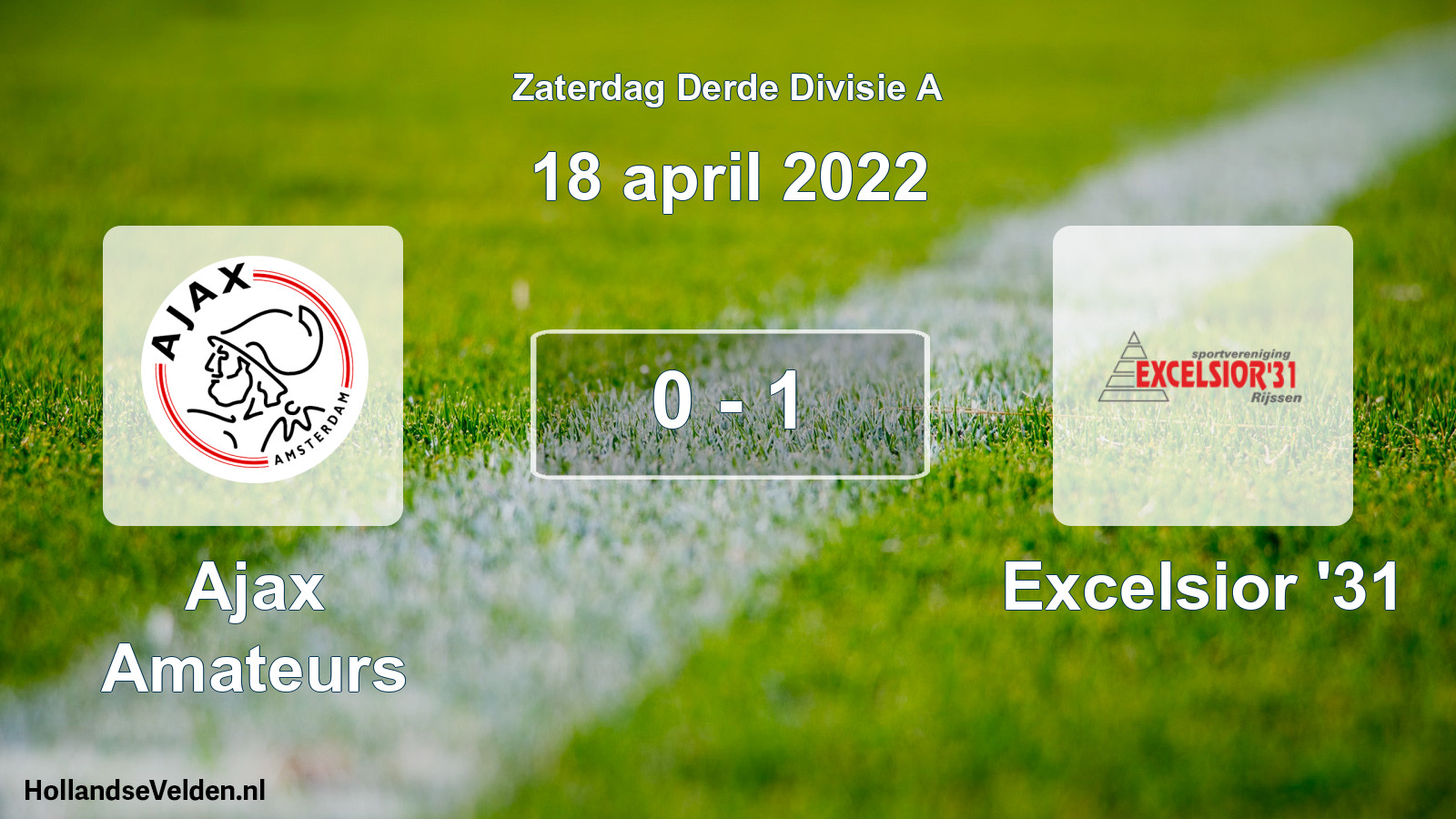 Total number of matches played: Ajax Amateurs - Excelsior '31 0 - 1 (18 April 2022)