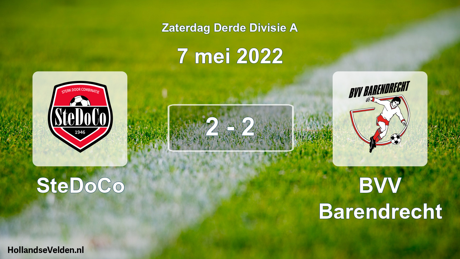 Total number of matches played: SteDoCo - BVV Barendrecht 2 - 2 (7 May 2022)