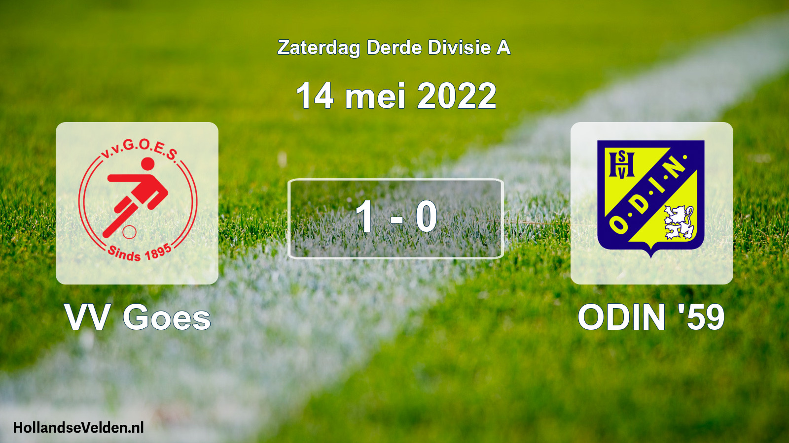Total number of matches played: VV Goes - ODIN '59 1 - 0 (14 May 2022)