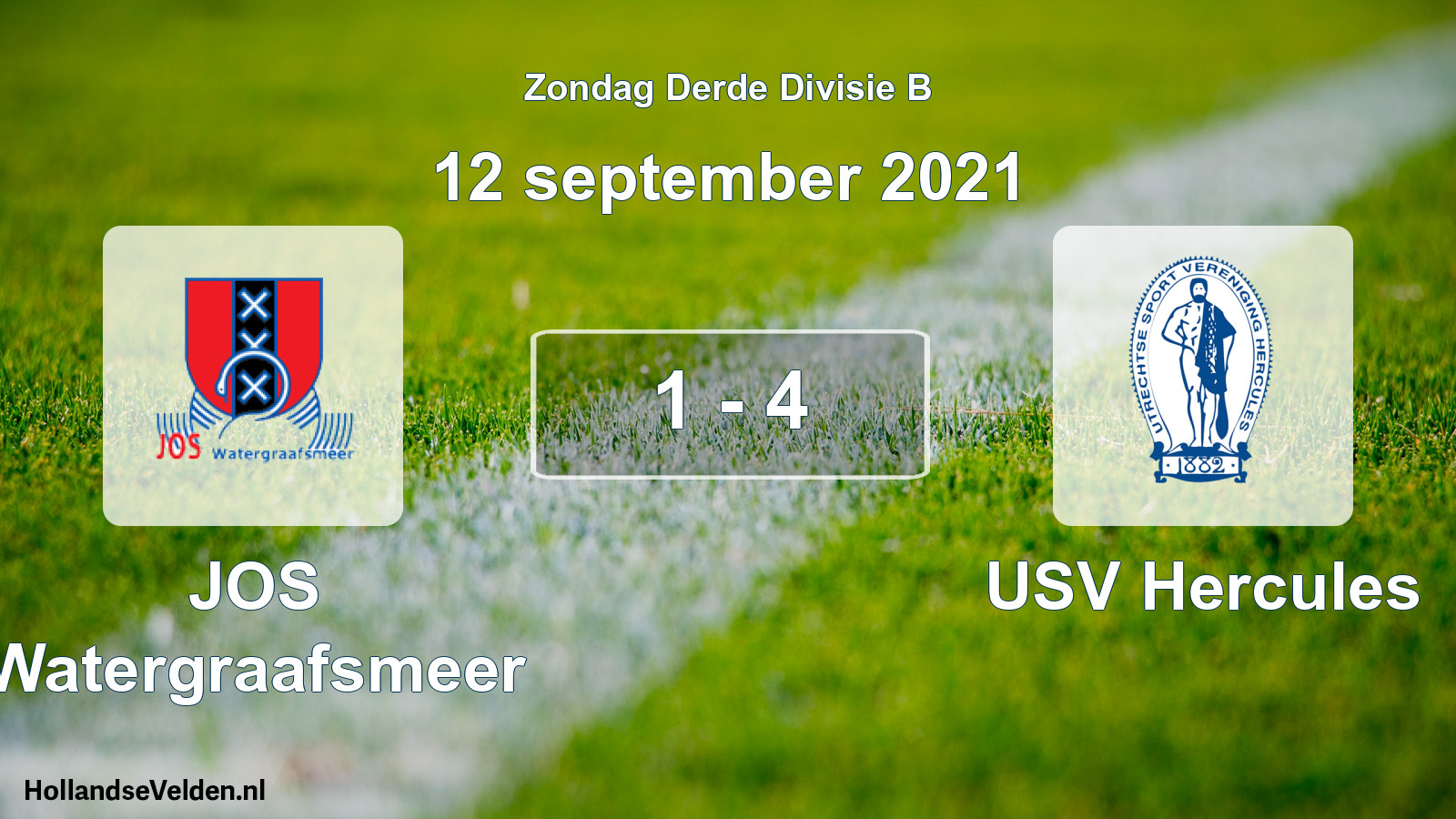 Total number of matches played: JOS Watergraafsmeer - USV Hercules 1 - 4 (12 September 2021)