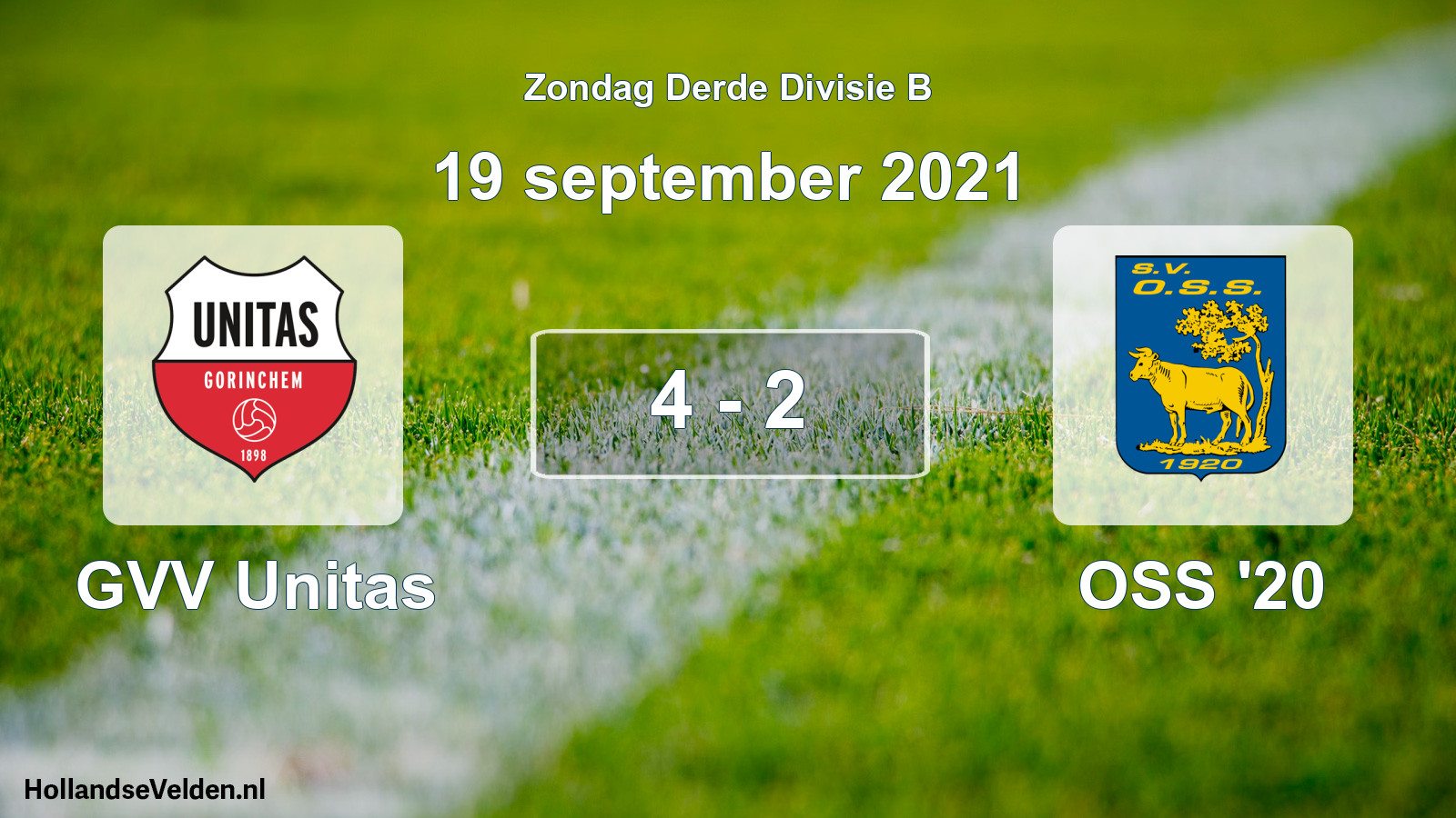 Total number of matches played: GVV Unitas - OSS '20 4 - 2 (19 September 2021)