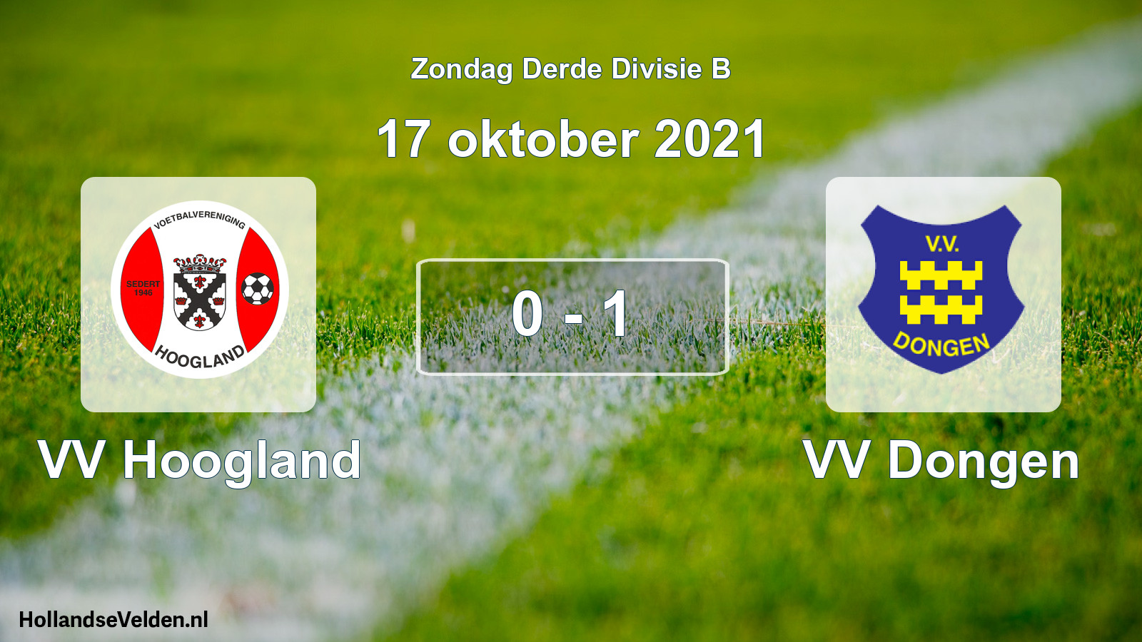 Total number of matches played: VV Hoogland - VV Dongen 0 - 1 (17 October 2021)