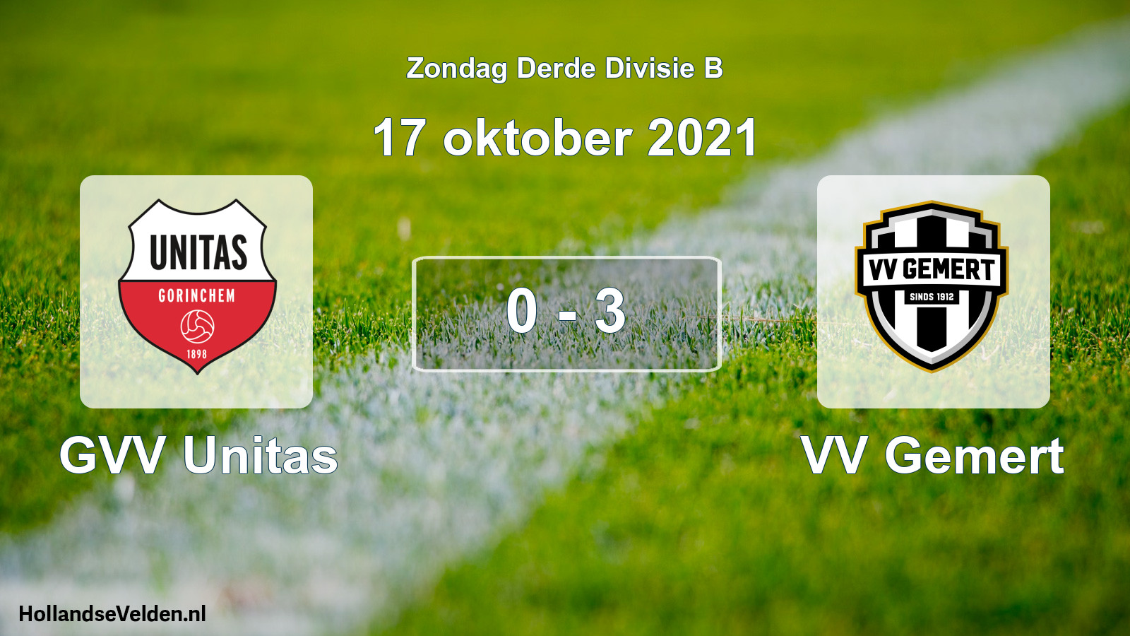 Total number of matches played: GVV Unitas - VV Gemert 0 - 3 (17 October 2021)