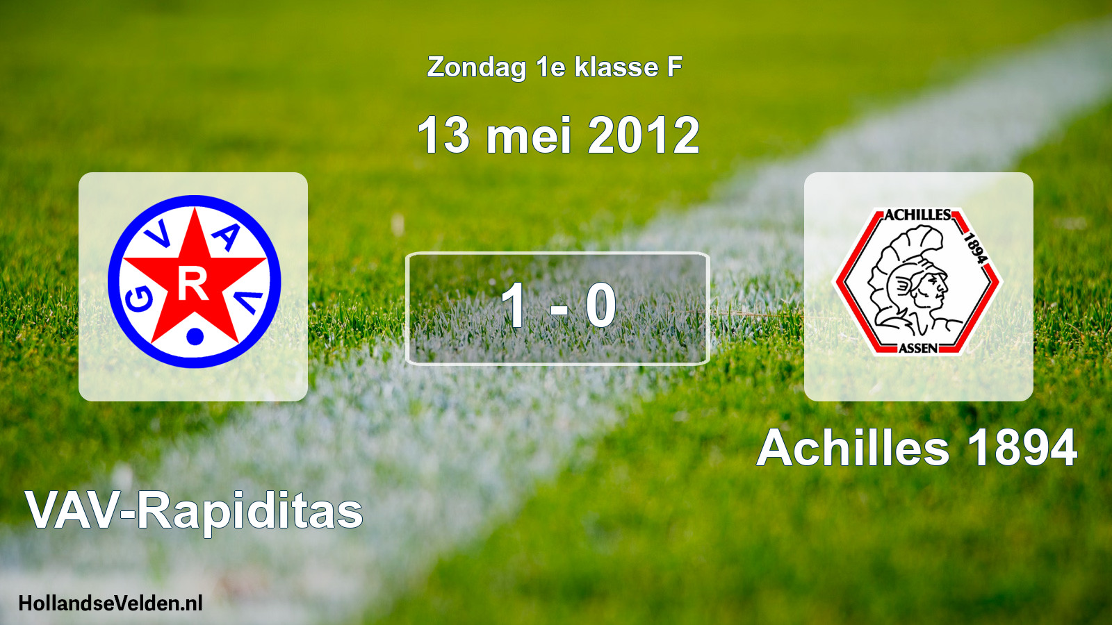 Total number of matches played: GVAV-Rapiditas - Achilles 1894 1 - 0 (13 May 2012)