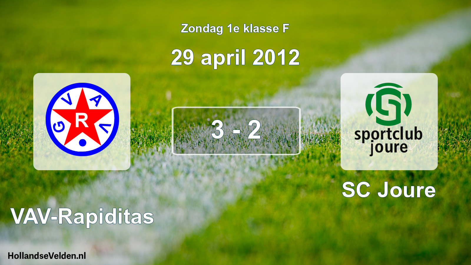 Total number of matches played: GVAV-Rapiditas - SC Joure 3 - 2 (29 April 2012)