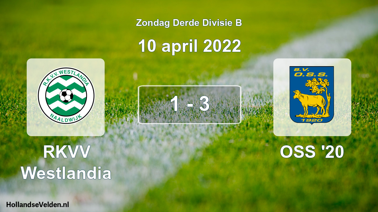 Total number of matches played: RKVV Westlandia - OSS '20 1 - 3 (10 April 2022)