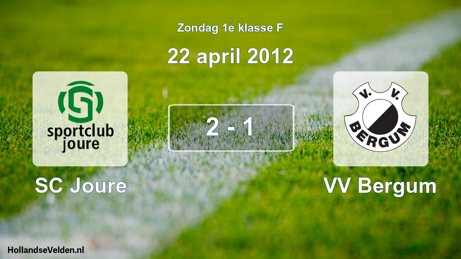 Total number of matches played: SC Joure - VV Bergum 2 - 1 (22 April 2012)