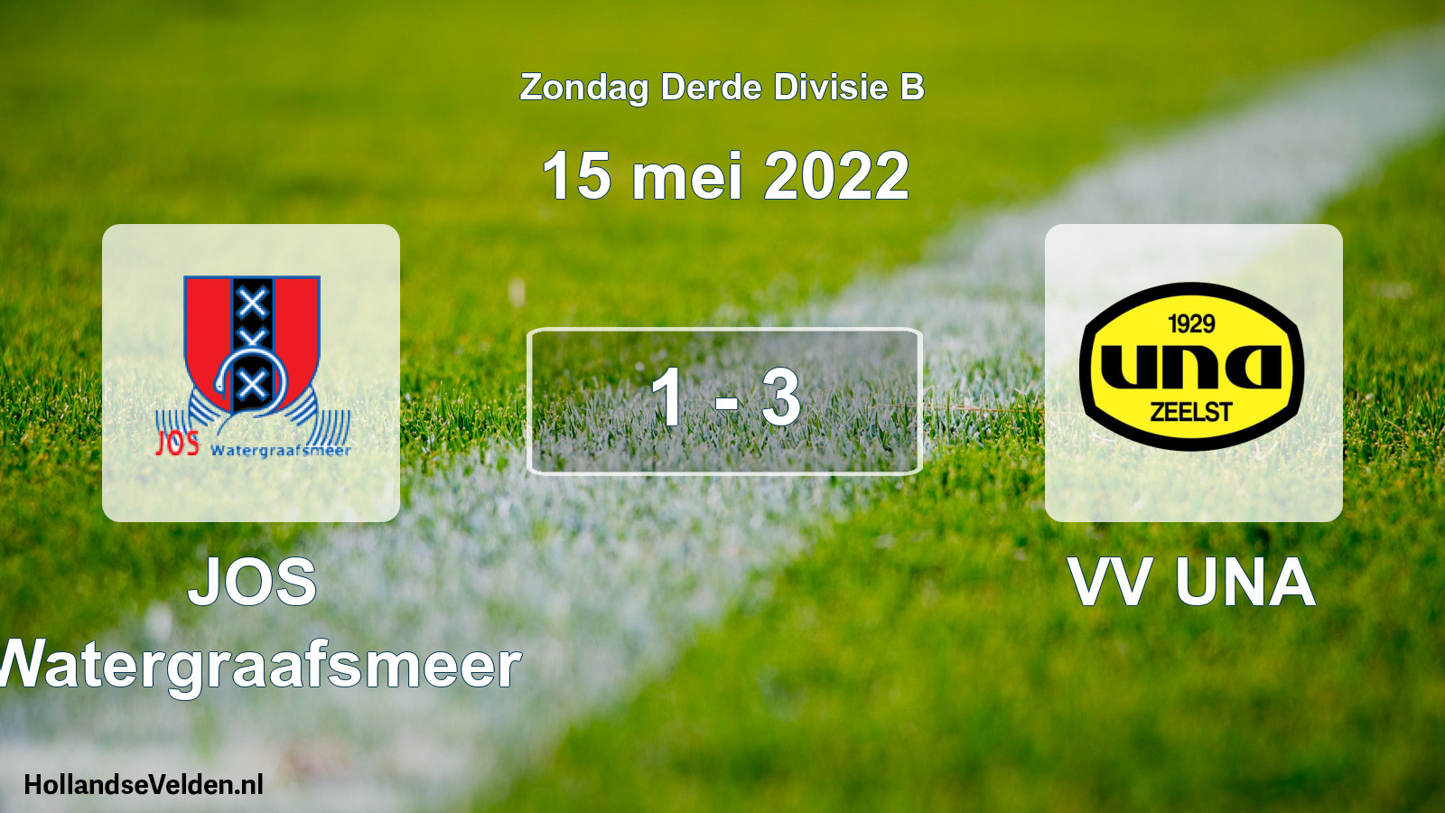 Total number of matches played: JOS Watergraafsmeer - VV UNA 1 - 3 (15 May 2022)