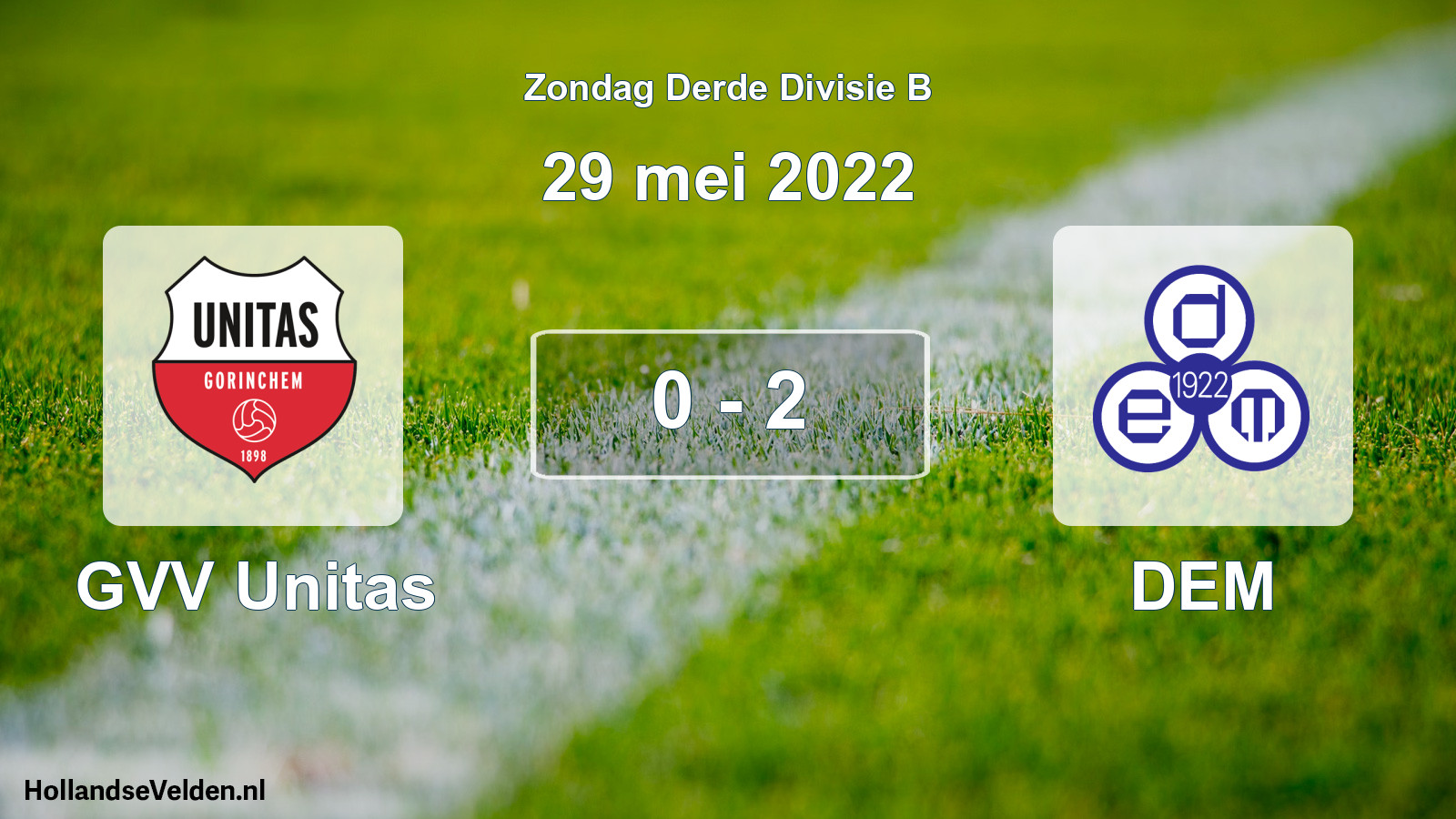 Total number of matches played: GVV Unitas - DEM 0 - 2 (29 May 2022)