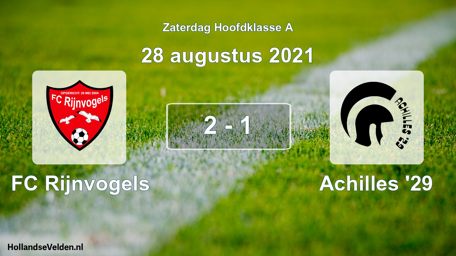 Total number of matches played: FC Rijnvogels - Achilles '29 2 - 1 (28 August 2021)