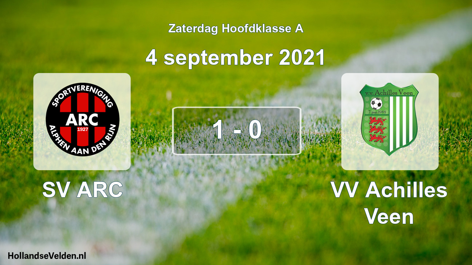 Total number of matches played: SV ARC - VV Achilles Veen 1 - 0 (4 September 2021)