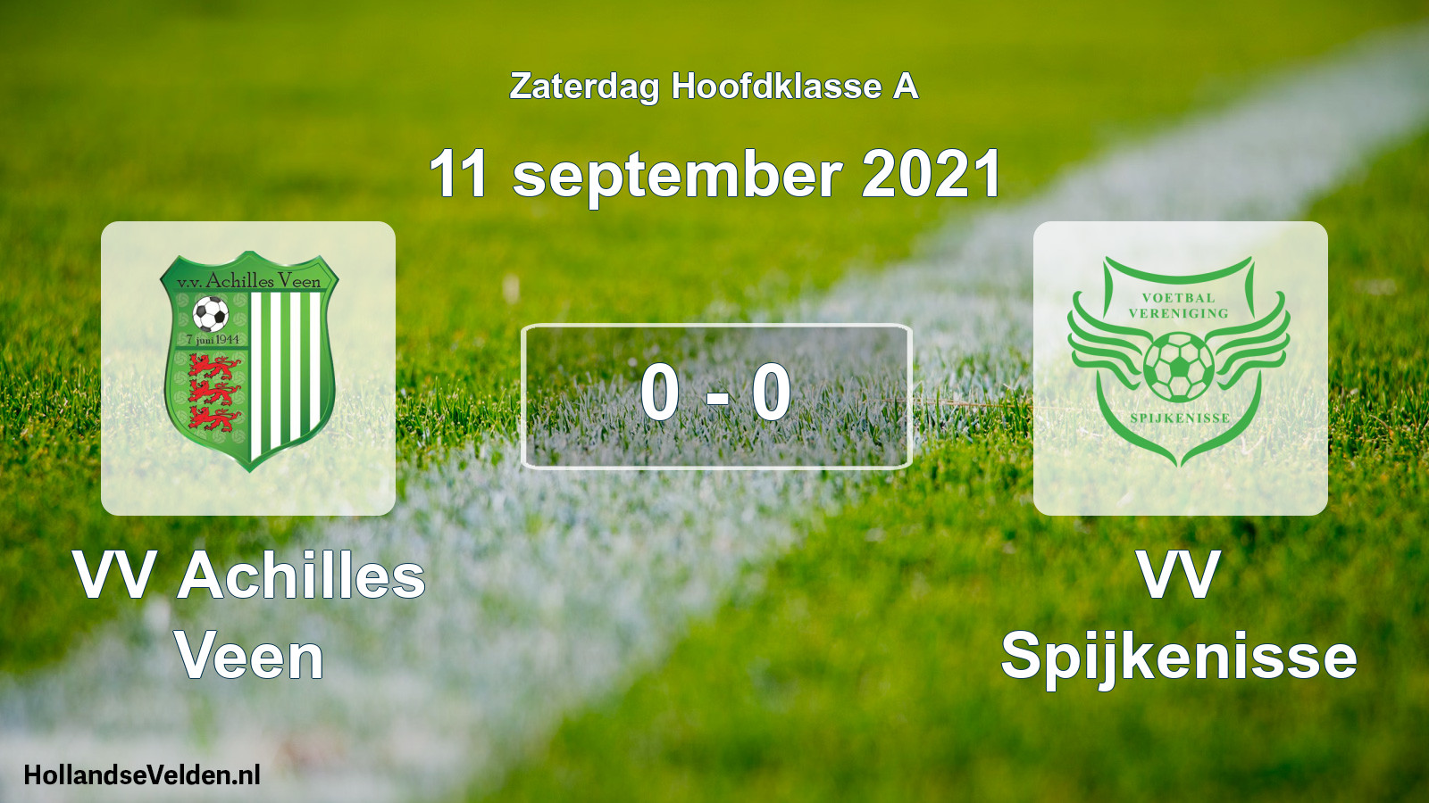 Total number of matches played: VV Achilles Veen - VV Spijkenisse 0 - 0 (11 September 2021)