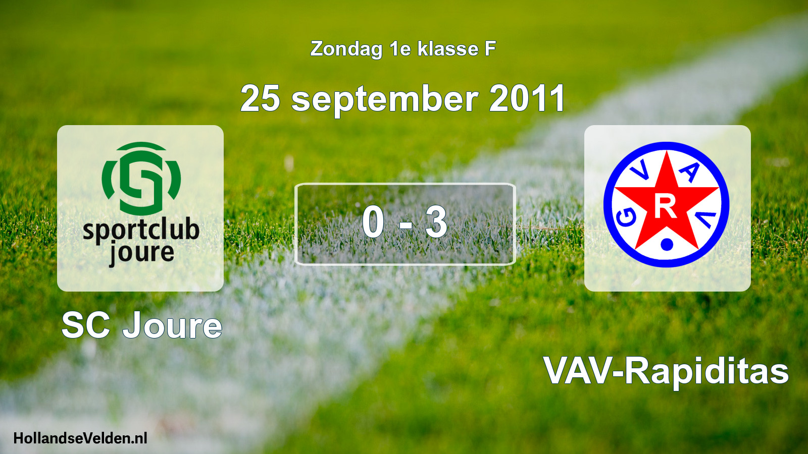 Total number of matches played: SC Joure - GVAV-Rapiditas 0 - 3 (25 September 2011)