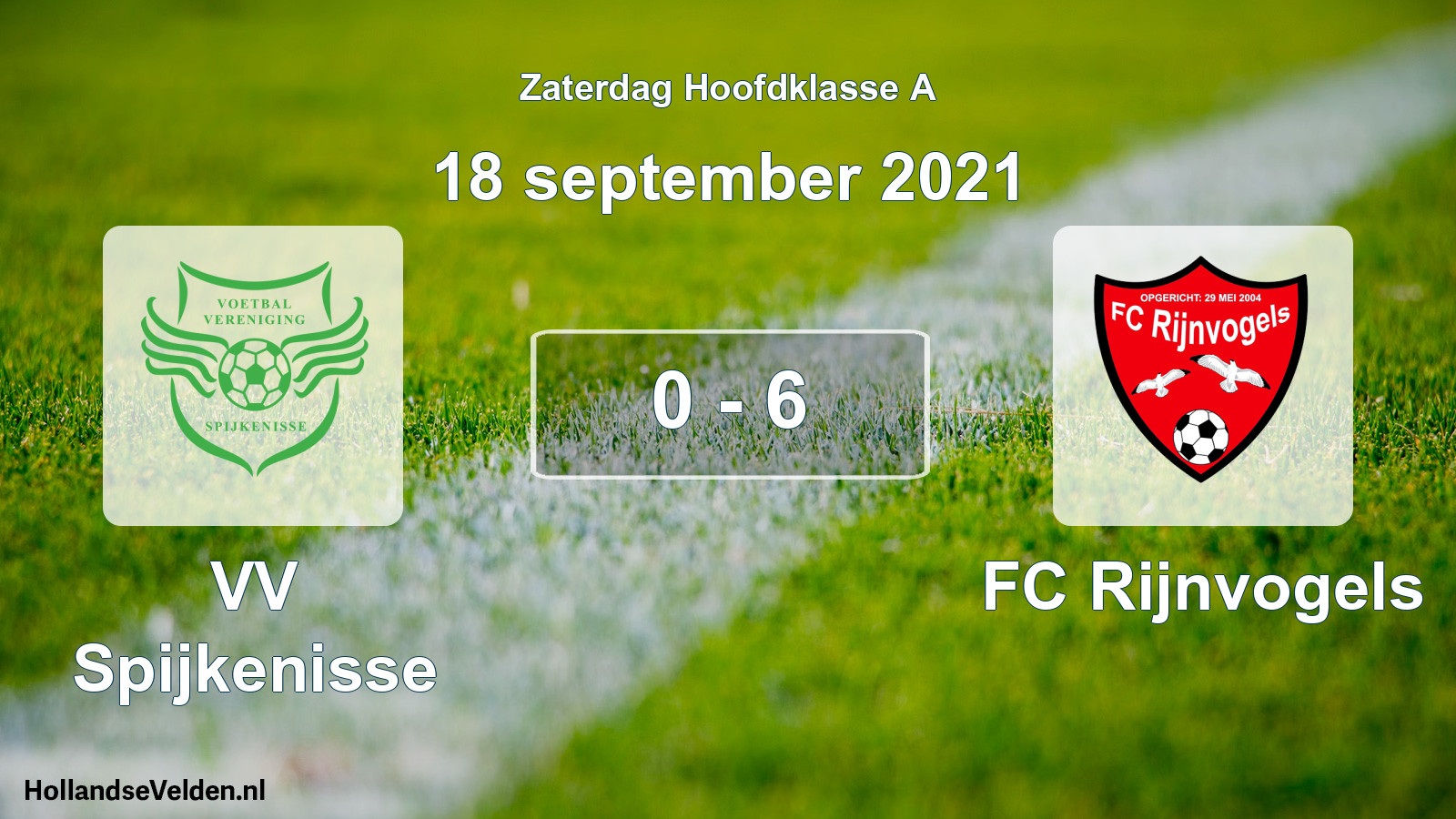 Total number of matches played: VV Spijkenisse - FC Rijnvogels 0 - 6 (18 September 2021)