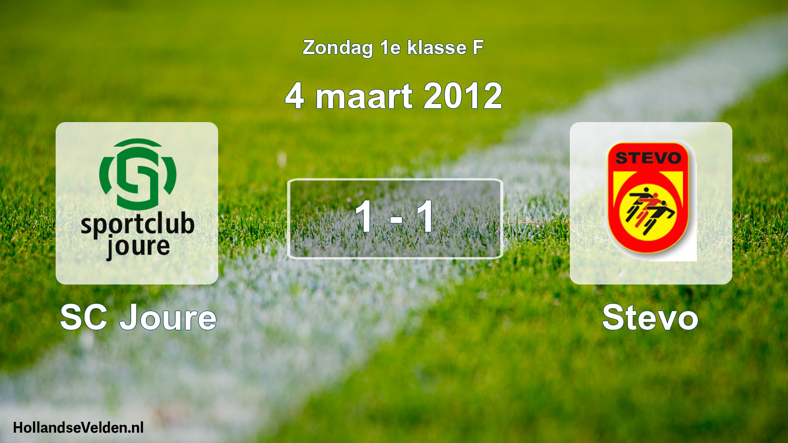 Total number of matches played: SC Joure - Stevo 1 - 1 (4 March 2012)