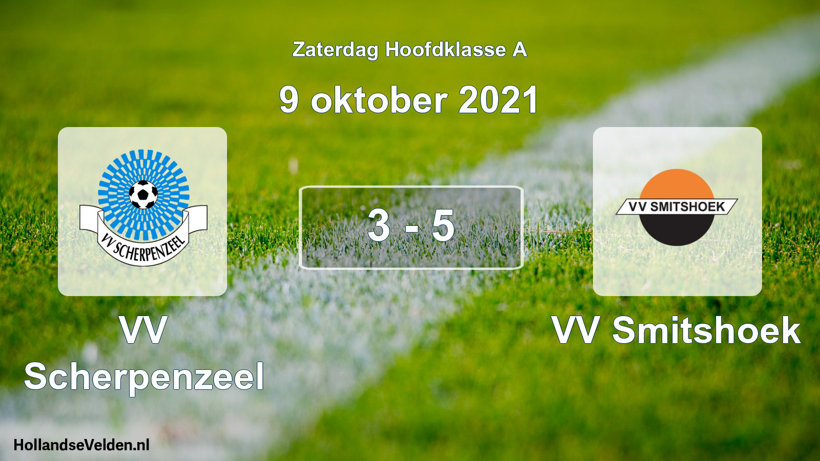Total number of matches played: VV Scherpenzeel - VV Smitshoek 3 - 5 (9 October 2021)