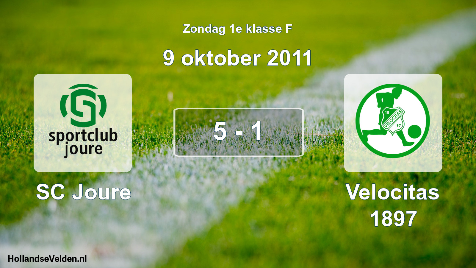 Total number of matches played: SC Joure - Velocitas 1897 5 - 1 (9 October 2011)