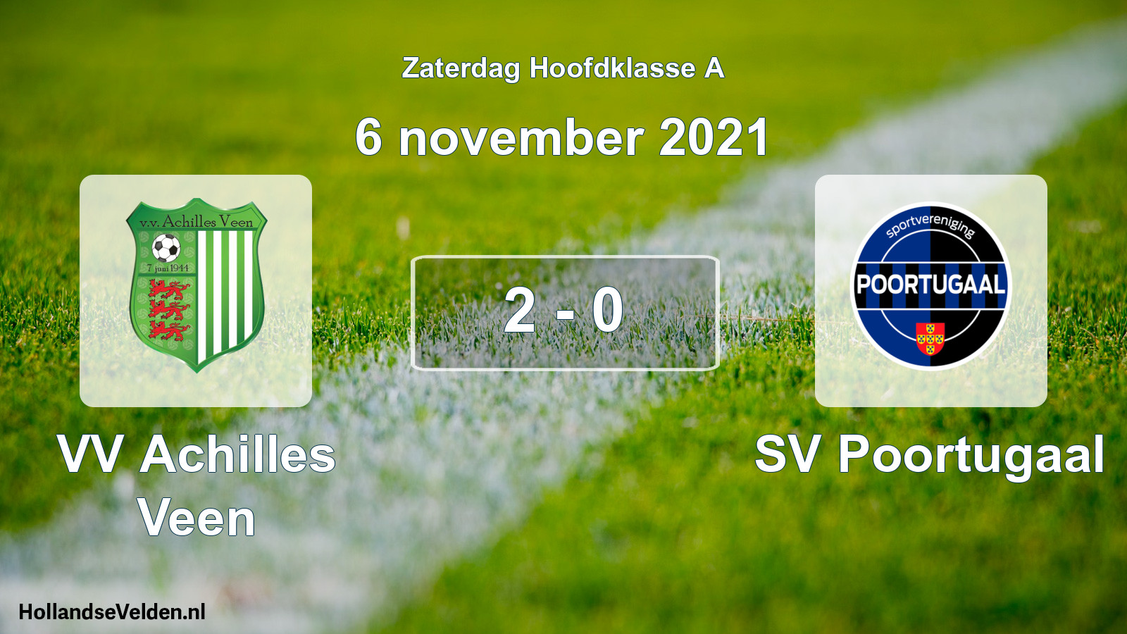 Total number of matches played: VV Achilles Veen - SV Poortugaal 2 - 0 (6 November 2021)