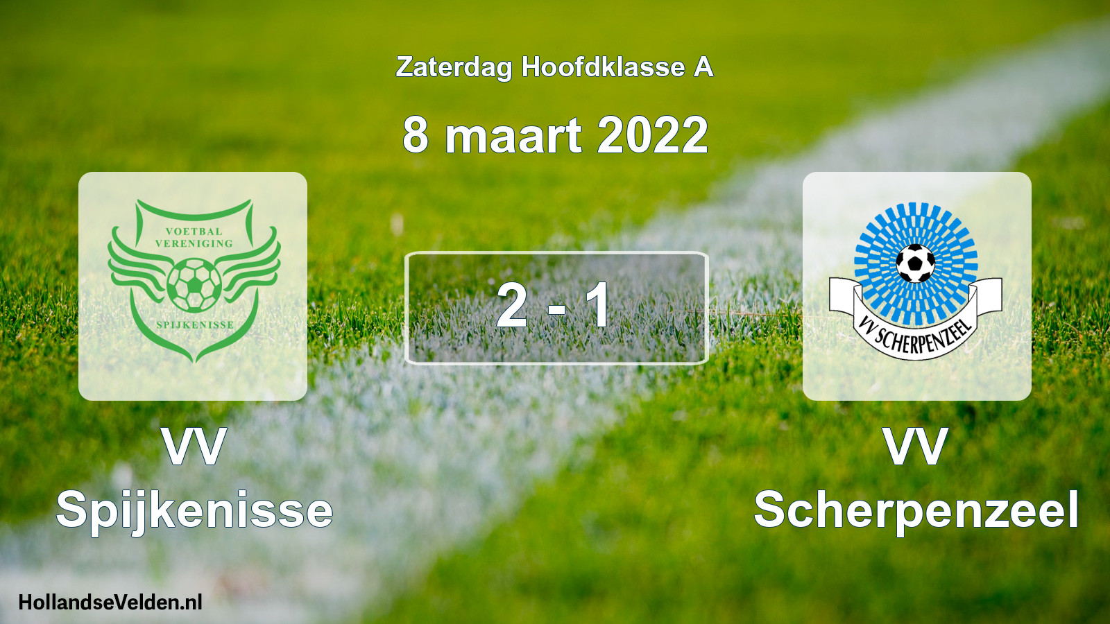 Total number of matches played: VV Spijkenisse - VV Scherpenzeel 2 - 1 (8 March 2022)