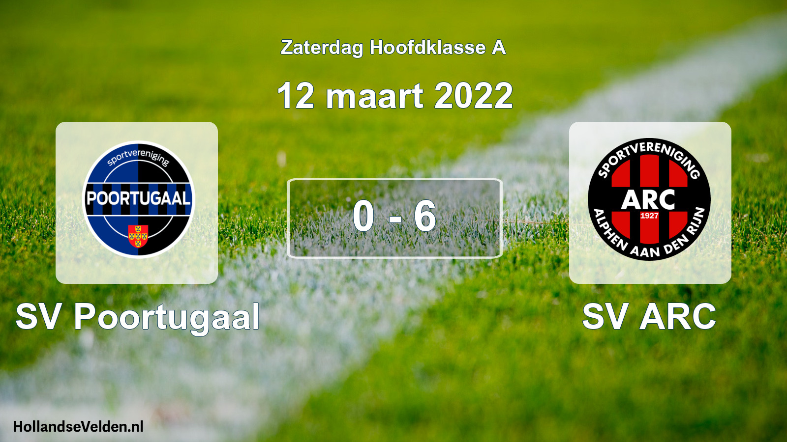 Total number of matches played: SV Poortugaal - SV ARC 0 - 6 (12 March 2022)