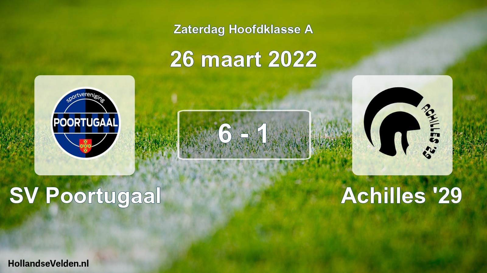 Total number of matches played: SV Poortugaal - Achilles '29 6 - 1 (26 March 2022)