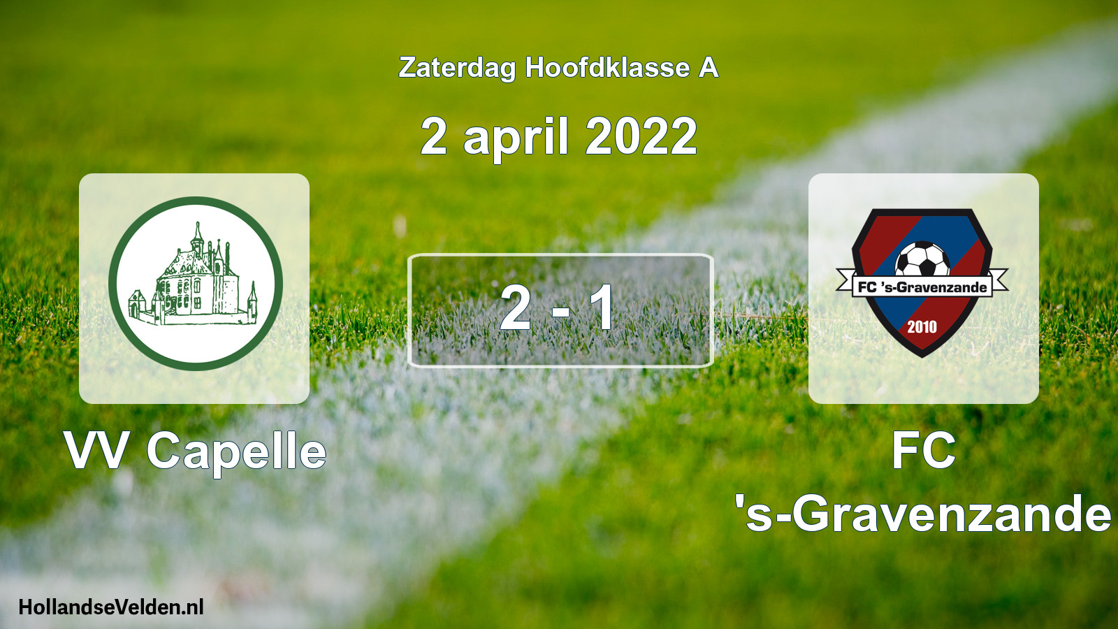 Total number of matches played: VV Capelle - FC 's-Gravenzande 2 - 1 (2 April 2022)