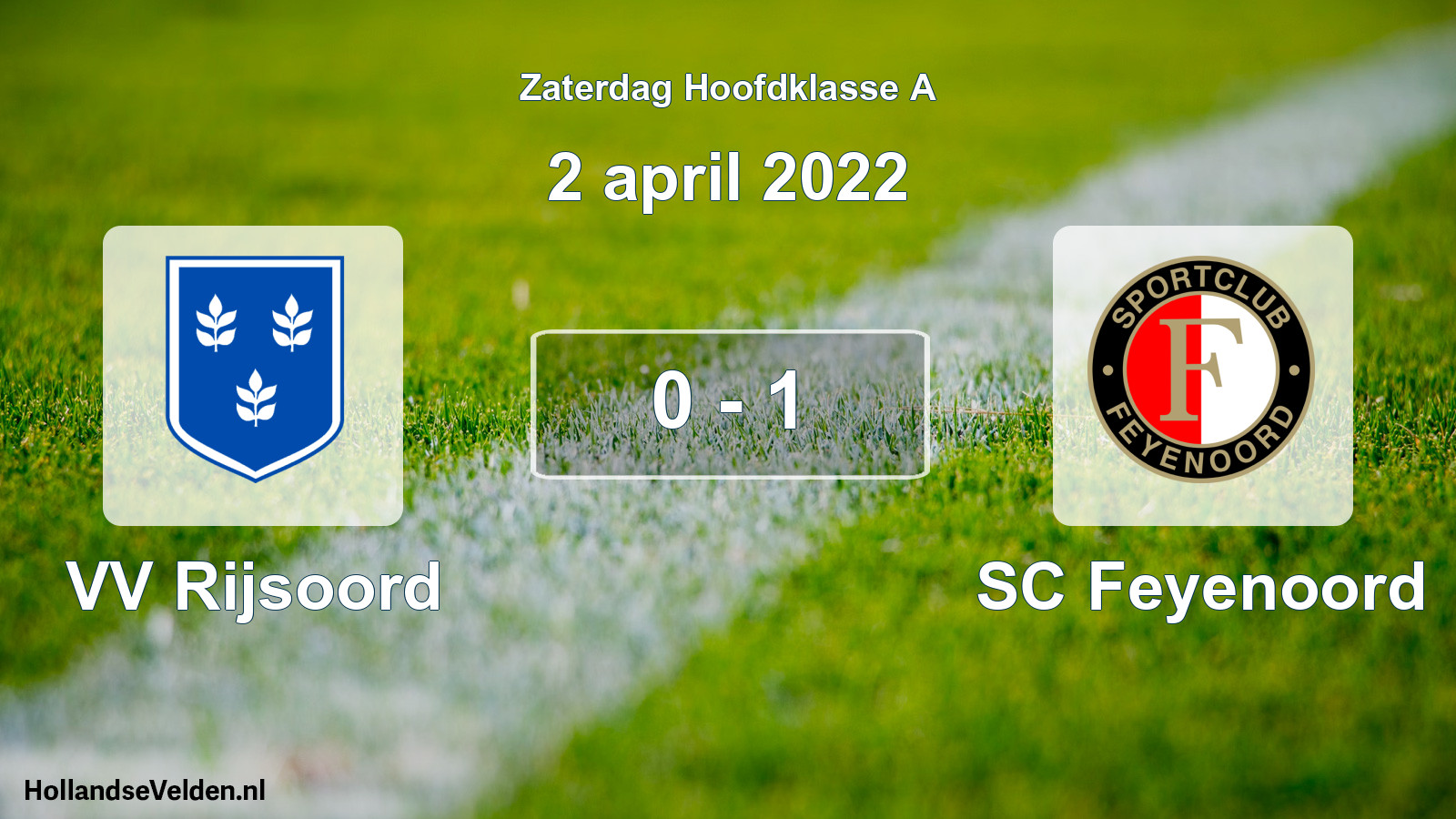 Total number of matches played: VV Rijsoord - SC Feyenoord 0 - 1 (2 April 2022)