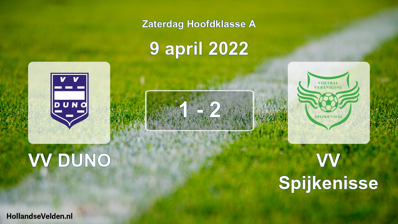 Total number of matches played: VV DUNO - VV Spijkenisse 1 - 2 (9 April 2022)