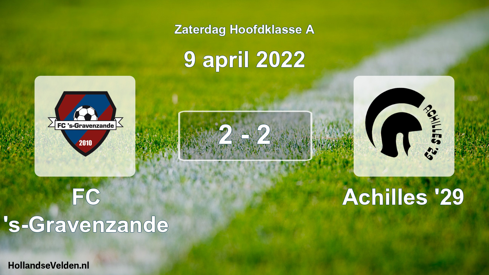Total number of matches played: FC 's-Gravenzande - Achilles '29 2 - 2 (9 April 2022)