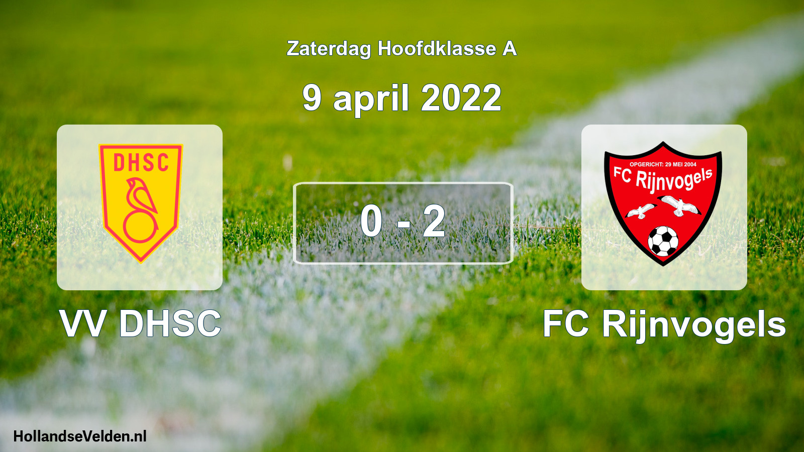 Total number of matches played: VV DHSC - FC Rijnvogels 0 - 2 (9 April 2022)