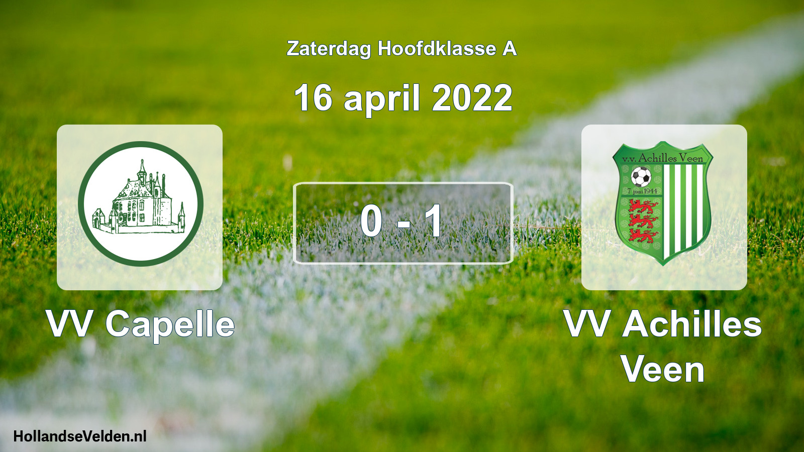 Total number of matches played: VV Capelle - VV Achilles Veen 0 - 1 (16 April 2022)