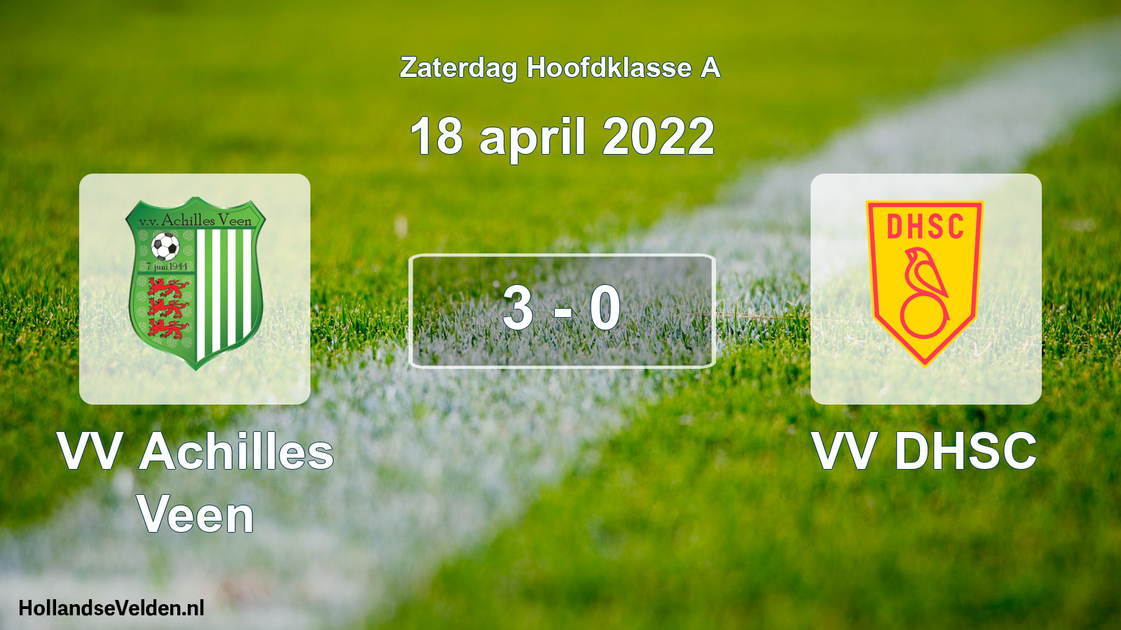 Total number of matches played: VV Achilles Veen - VV DHSC 3 - 0 (18 April 2022)