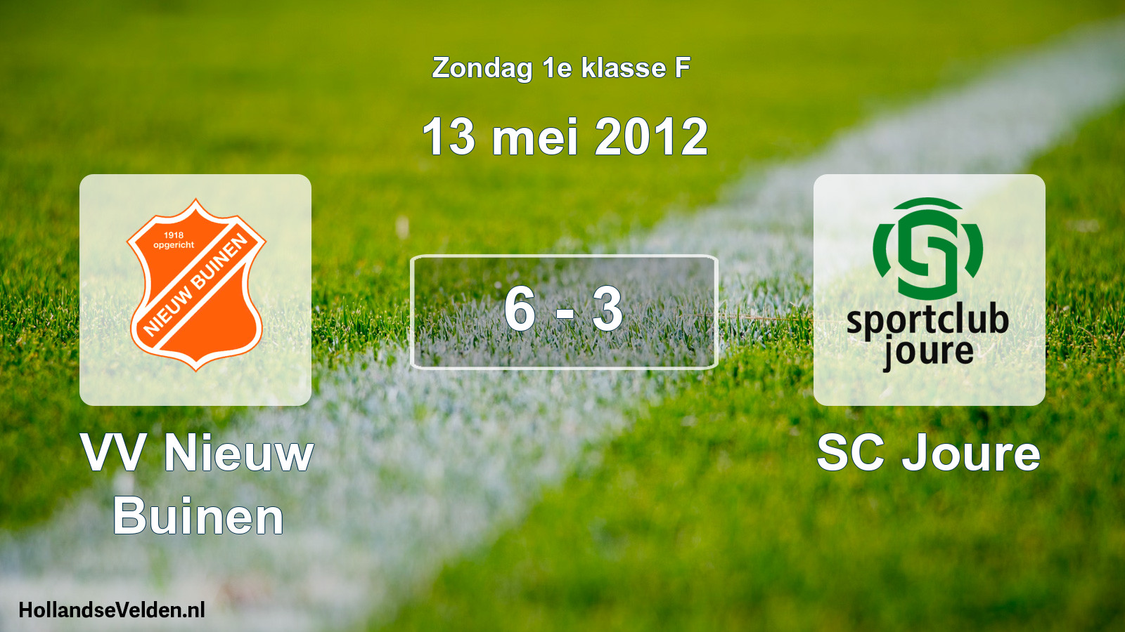 Total number of matches played: VV Nieuw Buinen - SC Joure 6 - 3 (13 May 2012)