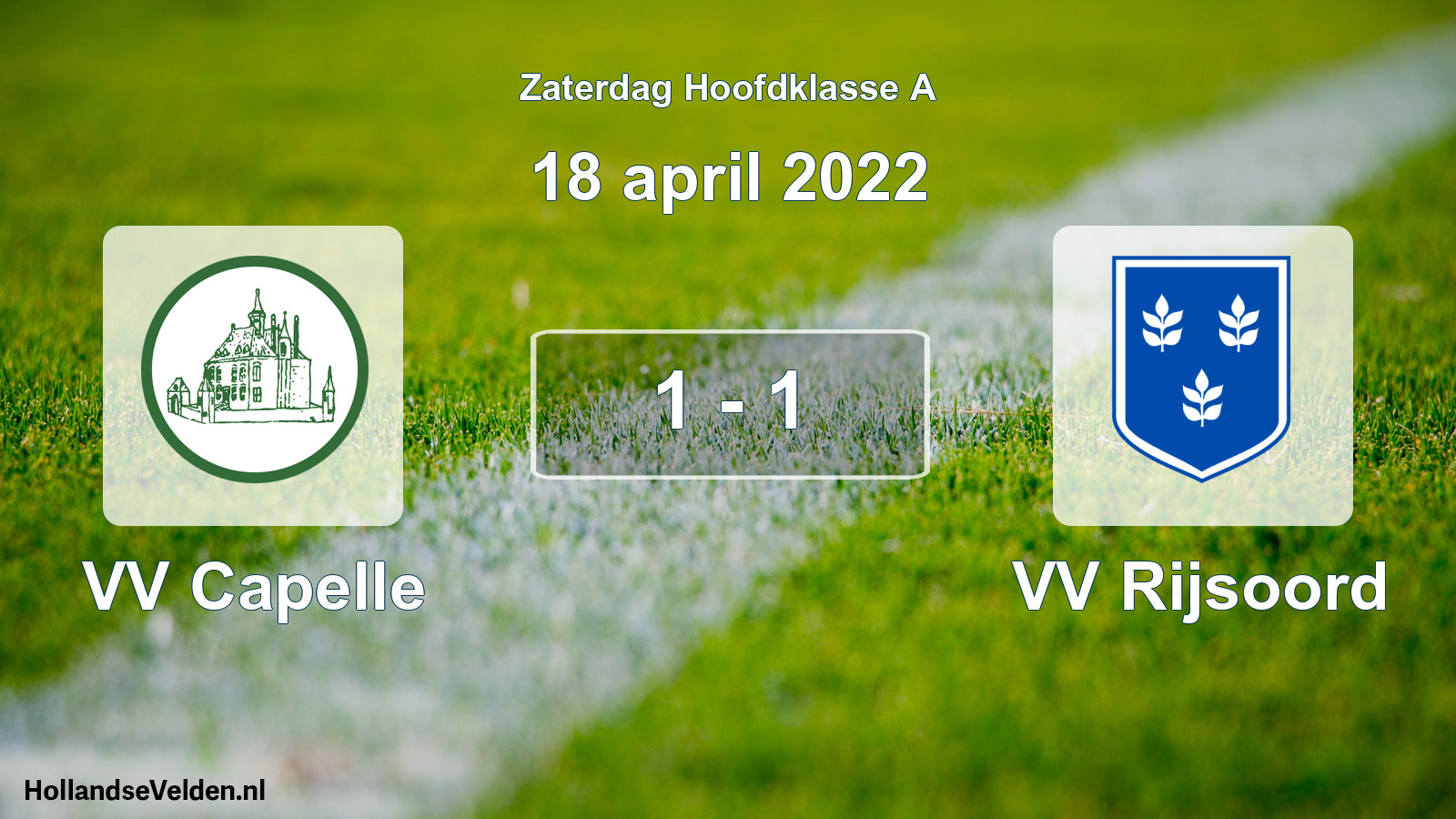 Total number of matches played: VV Capelle - VV Rijsoord 1 - 1 (18 April 2022)