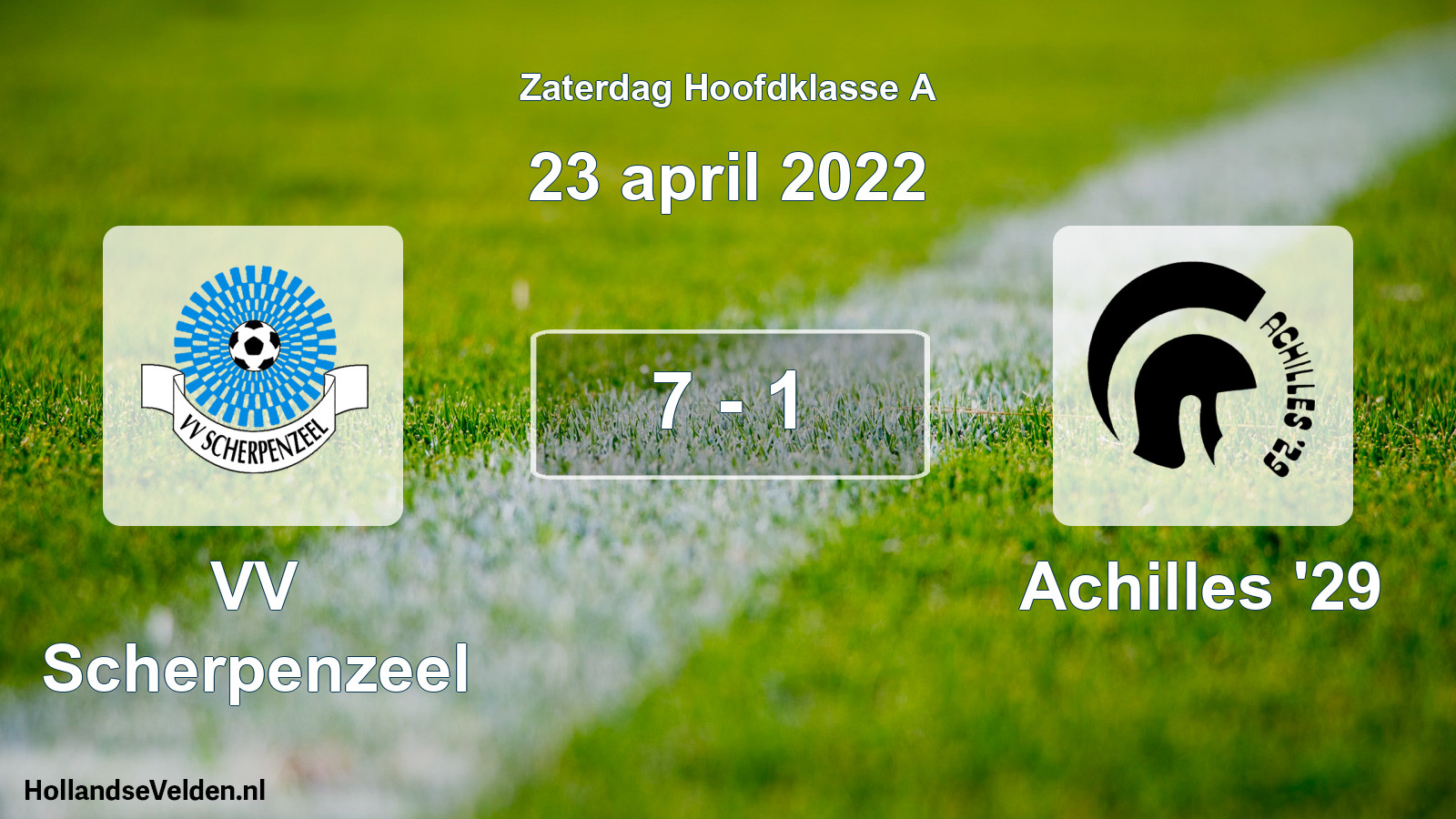 Total number of matches played: VV Scherpenzeel - Achilles '29 7 - 1 (23 April 2022)