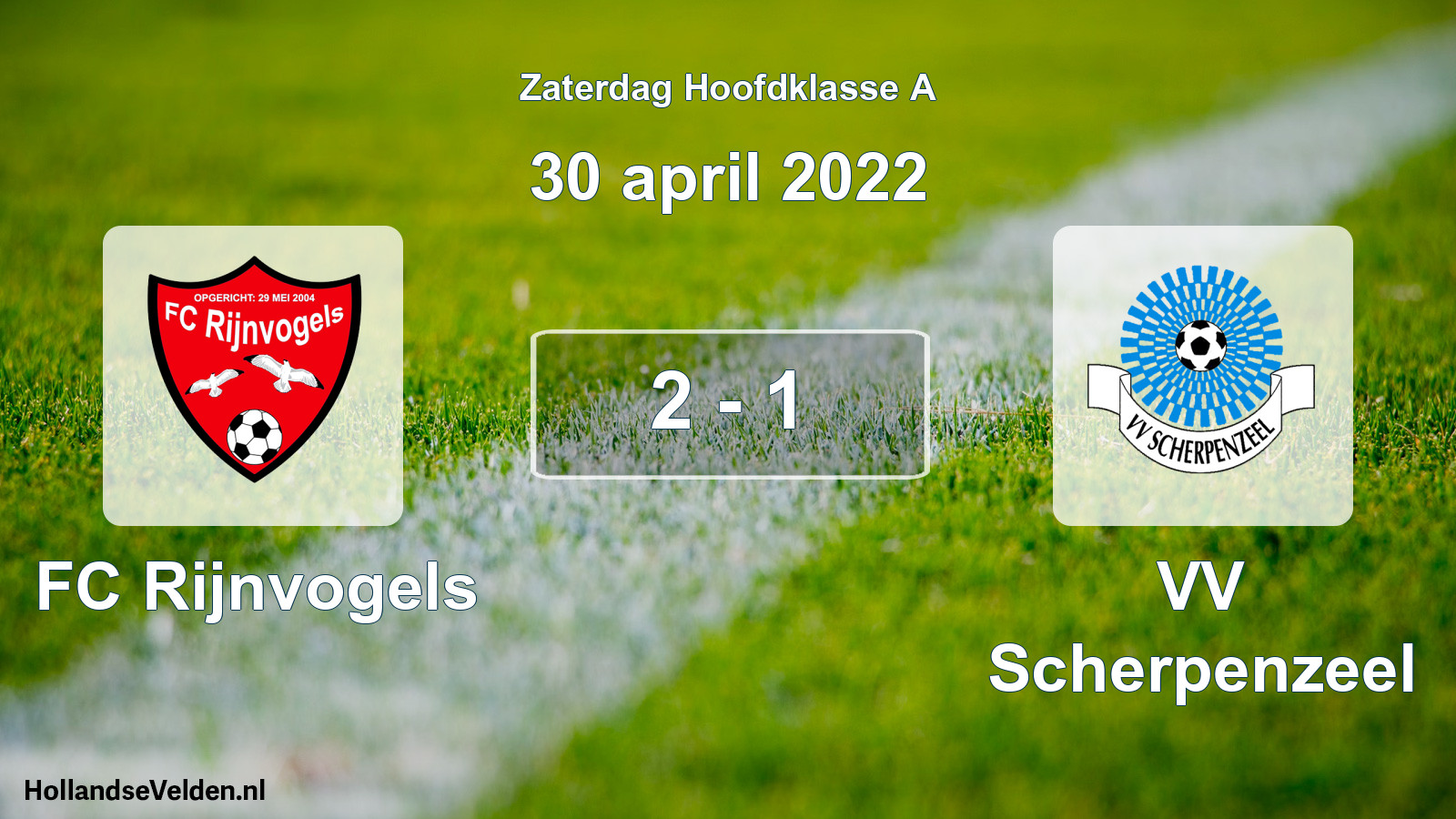 Total number of matches played: FC Rijnvogels - VV Scherpenzeel 2 - 1 (30 April 2022)