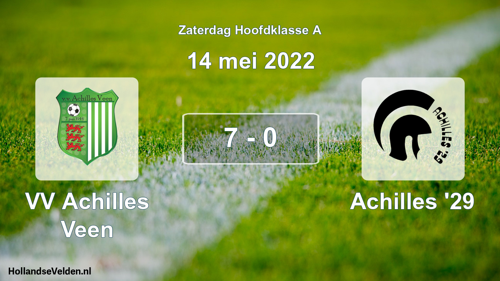 Total number of matches played: VV Achilles Veen - Achilles '29 7 - 0 (14 May 2022)